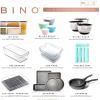 BINO | Mixing Bowl Set with Lids | Versatile Plastic Bowls for Kitchen Mixing, Serving, and Storage – 4-Piece Mixing Bowl Set in Various Sizes | Space-Saving Nesting Design | Dishwasher Safe(Multicolor)