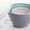 BINO | Mixing Bowl Set with Lids | Versatile Plastic Bowls for Kitchen Mixing, Serving, and Storage – 4-Piece Mixing Bowl Set in Various Sizes | Space-Saving Nesting Design | Dishwasher Safe(Multicolored Pastel)