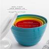 BINO | Mixing Bowl Set with Lids | Versatile Plastic Bowls for Kitchen Mixing, Serving, and Storage – 4-Piece Mixing Bowl Set in Various Sizes | Space-Saving Nesting Design | Dishwasher Safe(Multicolor)