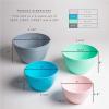 BINO | Mixing Bowl Set with Lids | Versatile Plastic Bowls for Kitchen Mixing, Serving, and Storage – 4-Piece Mixing Bowl Set in Various Sizes | Space-Saving Nesting Design | Dishwasher Safe(Multicolored Pastel)