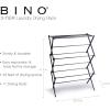 BINO | 3 Tier Foldable Drying Rack – Black | Lightweight Steel Design, Easy Setup & Storage | Portable Steel Design | Laundry Drying Rack | Home Essential