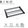 BINO | 3 Tier Foldable Drying Rack – Black | Lightweight Steel Design, Easy Setup & Storage | Portable Steel Design | Laundry Drying Rack | Home Essential