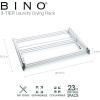 BINO | 3 Tier Foldable Drying Rack – White | Lightweight Steel Design, Easy Setup & Storage | Portable Steel Design | Laundry Drying Rack | Home Essential