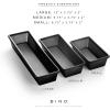 BINO | 3-Piece Drawer Organizer Bin Set, Large – Grey | THE MODULAR | Multi-Purpose Storage | Soft-Grip Lining and Non-Slip Rubber Feet | Durable | BPA-Free | Desk Drawer Organizer | Vanity Organizer(Grey)