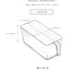 BINO | Clear Storage Organizer | THE HOLDER COLLECTION | Clear Containers for Organizing with Built-in Handles | Pantry Organization and Storage | Fridge Organizer | Smart Storage Bin Cabinet | Large(Medium)
