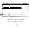 BINO | Food Storage Containers, 0.9 Qt/820mL, Black – 24 Pack | THE SNAP COLLECTION | Airtight Food Storage Containers with Lids | Pantry Organization | BPA-Free | Containers for Organizing(Black)