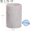 BINO | Kitchen Utensil Holder for Countertop, Matte Marble | Utensils Caddy | Countertop Utensils Holder | Utensil Crocks for Kitchen | Cooking Spatula Crock