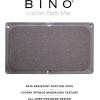 BINO | Loofah Non-Slip Bath Mat for Tub – Grey | Spa-Inspired Comfort, Quick-Drying, Secure Suction Cups | Exfoliating Shower Mat for a Luxurious and Safe Bathing Experience(Grey)