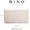 BINO | Loofah Non-Slip Bath Mat for Tub – Grey | Spa-Inspired Comfort, Quick-Drying, Secure Suction Cups | Exfoliating Shower Mat for a Luxurious and Safe Bathing Experience(Ivory)