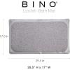 BINO | Loofah Non-Slip Bath Mat for Tub – Grey | Spa-Inspired Comfort, Quick-Drying, Secure Suction Cups | Exfoliating Shower Mat for a Luxurious and Safe Bathing Experience(Light Grey)