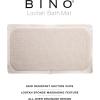 BINO | Loofah Non-Slip Bath Mat for Tub – Grey | Spa-Inspired Comfort, Quick-Drying, Secure Suction Cups | Exfoliating Shower Mat for a Luxurious and Safe Bathing Experience(Ivory)