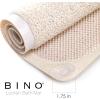 BINO | Loofah Non-Slip Bath Mat for Tub – Grey | Spa-Inspired Comfort, Quick-Drying, Secure Suction Cups | Exfoliating Shower Mat for a Luxurious and Safe Bathing Experience(Ivory)
