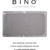 BINO | Loofah Non-Slip Bath Mat for Tub – Grey | Spa-Inspired Comfort, Quick-Drying, Secure Suction Cups | Exfoliating Shower Mat for a Luxurious and Safe Bathing Experience(Light Grey)
