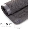 BINO | Loofah Non-Slip Bath Mat for Tub – Grey | Spa-Inspired Comfort, Quick-Drying, Secure Suction Cups | Exfoliating Shower Mat for a Luxurious and Safe Bathing Experience(Grey)
