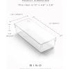 BINO | Oblong Plastic Drawer Organizer Bin, 2-Pack | THE ARTISAN COLLECTION | Multi-Purpose | Durable | BPA-Free | Desk, Vanity, Bathroom & Makeup Drawer Organizer