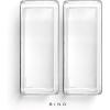 BINO | Oblong Plastic Drawer Organizer Bin, 2-Pack | THE ARTISAN COLLECTION | Multi-Purpose | Durable | BPA-Free | Desk, Vanity, Bathroom & Makeup Drawer Organizer