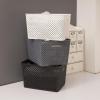 BINO | Plastic Basket, Large – Black – 3 Pack | THE PLAIT COLLECTION | Multi-Use Storage Bins | Durable, Drawer & Cabinet-Friendly | Storage Baskets for Organizing | Pantry & Closet Organizer
