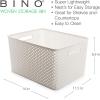 BINO | Plastic Basket, Large – Black – 3 Pack | THE PLAIT COLLECTION | Multi-Use Storage Bins | Durable, Drawer & Cabinet-Friendly | Storage Baskets for Organizing | Pantry & Closet Organizer