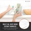 BINO | Plastic Organizer Bins, X-Large – 4 Pack | The SOHO Collection | Multi-Use Organizer Bins | Pantry & Freezer Bin | Plastic Storage Containers | Bin for Home & Kitchen Org(Clear)