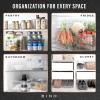 BINO | Plastic Organizer Bins, X-Large – 4 Pack | The SOHO Collection | Multi-Use Organizer Bins | Pantry & Freezer Bin | Plastic Storage Containers | Bin for Home & Kitchen Org(Clear)