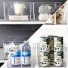 BINO | Plastic Storage Bins – 4 Pack | THE LODGE COLLECTION | Clear Storage | Containers for Organizing with Handles | Pantry Kitchen Organization | Fridge Organizer | Bathroom | Shelves Cabinet(1)
