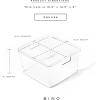 BINO | Plastic Storage Bins, Small – 24 Pack | THE LUCID COLLECTION | Multi-Use Organizer Bins | Built-In Handles | BPA-Free | Pantry Organization | Home Organization | Fridge Organizer | Freezer Org(12PK – SQUARE)