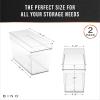 BINO | Plastic Storage Bins, Small – Shallow | THE HANDLER COLLECTION | Multipurpose Organizer Bins | Kitchen Pantry Organizers and Storage | Clear Containers for Organizing Home | Freezer Organizer(2PK DEEP – MEDIUM – 14 x 6 x 8)