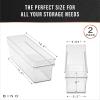 BINO | Plastic Storage Bins, Small – Shallow | THE HANDLER COLLECTION | Multipurpose Organizer Bins | Kitchen Pantry Organizers and Storage | Clear Containers for Organizing Home | Freezer Organizer(2PK SMALL – 14 x 4 x 4)