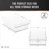 BINO | Plastic Storage Bins, Small – Shallow | THE HANDLER COLLECTION | Multipurpose Organizer Bins | Kitchen Pantry Organizers and Storage | Clear Containers for Organizing Home | Freezer Organizer(2PK X-LARGE – 14 x 10 x 4)