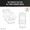BINO | Plastic Storage Bins, Small – Shallow | THE HANDLER COLLECTION | Multipurpose Organizer Bins | Kitchen Pantry Organizers and Storage | Clear Containers for Organizing Home | Freezer Organizer(2PK SHALLOW – SMALL – 12 x 4 x 4)