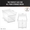 BINO | Plastic Storage Bins, Small – Shallow | THE HANDLER COLLECTION | Multipurpose Organizer Bins | Kitchen Pantry Organizers and Storage | Clear Containers for Organizing Home | Freezer Organizer(2PK DEEP – LARGE – 14 x 8 x 8)