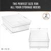 BINO | Plastic Storage Bins, Small – Shallow | THE HANDLER COLLECTION | Multipurpose Organizer Bins | Kitchen Pantry Organizers and Storage | Clear Containers for Organizing Home | Freezer Organizer(2PK LARGE – 14 x 8 x 4)