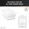 BINO | Plastic Storage Bins, Small – Shallow | THE HANDLER COLLECTION | Multipurpose Organizer Bins | Kitchen Pantry Organizers and Storage | Clear Containers for Organizing Home | Freezer Organizer(2PK SHALLOW – MEDIUM – 12 x 6 x 4)