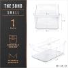 BINO | Plastic Storage Bins, Small | The SOHO Collection | Multi-Use Organizer With Built-in Handles | BPA-Free | for Pantry, Home, Fridge, and Freezer Organization