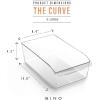 BINO | Plastic Storage Bins, X-Large – 24 Pack | THE CURVE COLLECTION | Multi-Use Organizer Bins | Built-In Handle | BPA-Free | Pantry Organization | Home Organization | Fridge Organizer | Freezer Org(24PK – X-LARGE)