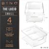 BINO | Plastic Storage Bins, X-Small – 5 Pack | THE LUCID COLLECTION | Multi-Use Built-In Handles BPA-Free Clear Storage Containers | Fridge Organizer | Pantry & Home Organization(4PK – SMALL)