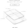 BINO | Plastic Storage Bins, X-Small – 5 Pack | THE LUCID COLLECTION | Multi-Use Built-In Handles BPA-Free Clear Storage Containers | Fridge Organizer | Pantry & Home Organization(5PK – X-SMALL)