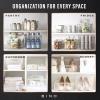 BINO | Plastic Storage Bins, X-Small – 5 Pack | THE LUCID COLLECTION | Multi-Use Built-In Handles BPA-Free Clear Storage Containers | Fridge Organizer | Pantry & Home Organization(3PK – SQUARE)