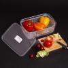 BINO | Produce Saver – 6.8 Cup/1.6L | Fridge Storage Containers for Fruits and Vegetables | Adjustable Air Vent, Removable Basket | BPA-Free Fridge Organizers(15.2 Cup)