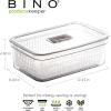 BINO | Produce Saver – 6.8 Cup/1.6L | Fridge Storage Containers for Fruits and Vegetables | Adjustable Air Vent, Removable Basket | BPA-Free Fridge Organizers(15.2 Cup)