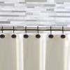 BINO | Shower Curtain Hooks – Brushed Nickel – Set of 12 | Hooks Shower Curtain | Shower Curtain Rings Hooks | Rust Proof Shower Curtain Hooks | Bathroom Shower Hooks For Curtain | Bathroom Essentials(Matte Black)