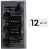 BINO | Shower Curtain Hooks – Brushed Nickel – Set of 12 | Hooks Shower Curtain | Shower Curtain Rings Hooks | Rust Proof Shower Curtain Hooks | Bathroom Shower Hooks For Curtain | Bathroom Essentials(Matte Black)