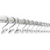 BINO | Shower Curtain Hooks – Brushed Nickel – Set of 12 | Hooks Shower Curtain | Shower Curtain Rings Hooks | Rust Proof Shower Curtain Hooks | Bathroom Shower Hooks For Curtain | Bathroom Essentials(Chrome)