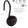 BINO | Shower Curtain Hooks – Brushed Nickel – Set of 12 | Hooks Shower Curtain | Shower Curtain Rings Hooks | Rust Proof Shower Curtain Hooks | Bathroom Shower Hooks For Curtain | Bathroom Essentials(Matte Black)