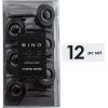 BINO | Shower Curtain Hooks – Matte Black – Set of 12 | Hooks Shower Curtain | Shower Curtain Rings Hooks | Rust Proof Shower Curtain Hooks | Bathroom Shower Hooks for Curtain | Bathroom Essentials(Black)