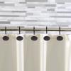 BINO | Shower Curtain Hooks – Matte Black – Set of 12 | Hooks Shower Curtain | Shower Curtain Rings Hooks | Rust Proof Shower Curtain Hooks | Bathroom Shower Hooks for Curtain | Bathroom Essentials(Black)