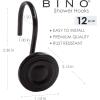 BINO | Shower Curtain Hooks – Matte Black – Set of 12 | Hooks Shower Curtain | Shower Curtain Rings Hooks | Rust Proof Shower Curtain Hooks | Bathroom Shower Hooks for Curtain | Bathroom Essentials(Black)