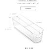BINO | Stackable Storage Bins, Small – 4 Pack | The Stacker Collection | Clear Plastic Storage Bins | Organization and Storage Containers for Pantry & Fridge | Multi-Use Organizer Bins | BPA-Free(4PK – Small)