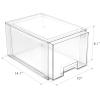 BINO | Stackable Storage Drawers, Small – Clear | THE CRATE COLLECTION | Storage Bins With Drawers | Bathroom Organizers | Under Sink Organizer | Vanity Cabinet Home Organization(Tall Large)
