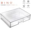 BINO | Stackable Storage Drawers, Small – Clear | THE CRATE COLLECTION | Storage Bins With Drawers | Bathroom Organizers | Under Sink Organizer | Vanity Cabinet Home Organization(Shallow X-Large)
